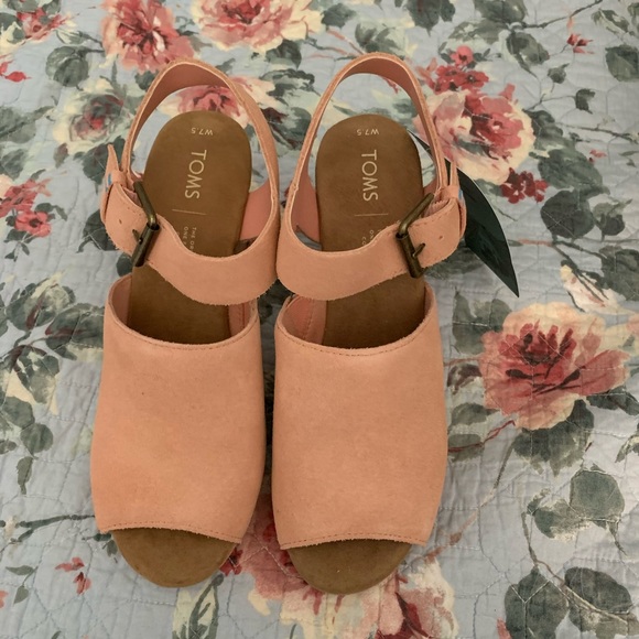Toms Suede Tropez Wedges - Picture 3 of 6